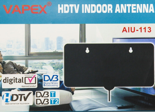 Antena Interior Chata Tda Hdtv Digital P/ Vidrio Pared Htec