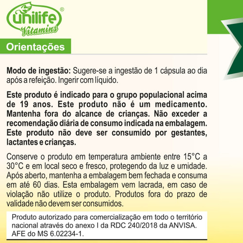 Silício Orgânico Silliciumax Unilife 30 Cápsulas