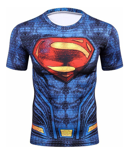 Camisa De Compresión Para Hombre Superman Estampado 3d
