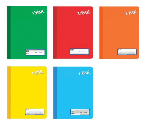 5 Cuadernos Profesionales Cosido 100h U ° Pack C. Grande 7mm