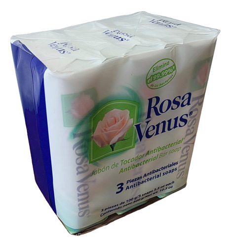 Pack Jabón (barra) Rosa Venus 3x100g Antibacterial