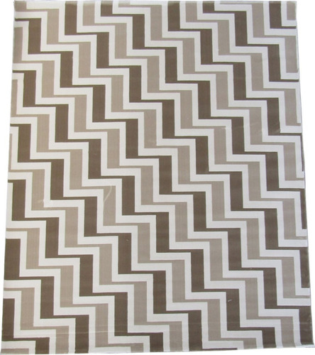 Tapete Sala Chevron Scandinavia Bege Marrom 200x250cm Retang