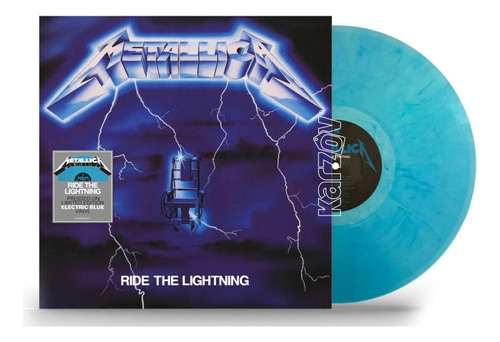 Metallica Ride The Lightning Blue Remastered 2016 Lp Vinyl Versão do álbum de edição limitada