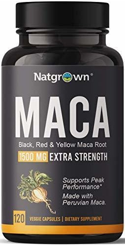 Raiz De Maca Organica 1500 Mg Negra Roja Amarilla 120 Cap