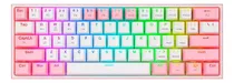 Comprar Teclado Gamer Redragon Fizz Pro K617-rgb Qwerty Red Inglês Us Cor Branco E Rosa Com Luz Rgb