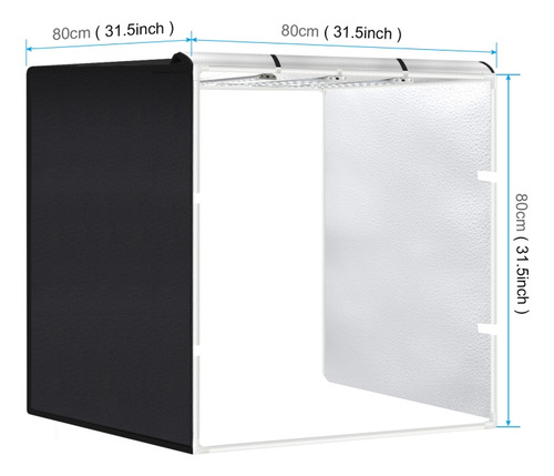 Caja De Luz Us Plug Para Estudio Fotográfico De 80 Cm