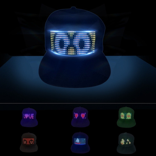 Regalo Gorra Pantalla Mensaje Sombrero Música Modo Béisbol