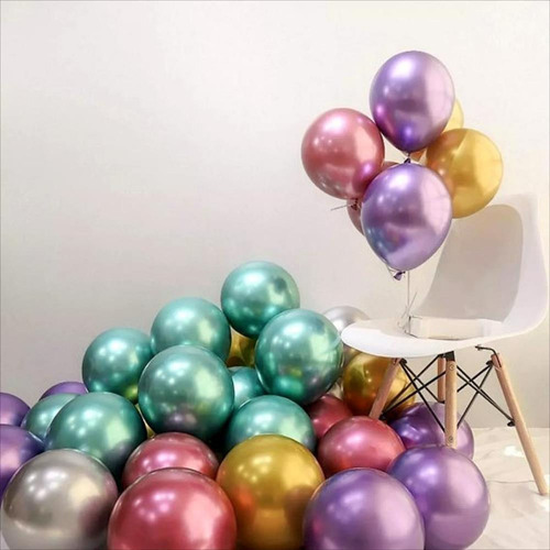 Globos Cromados R12 Paquete X50 Unidades