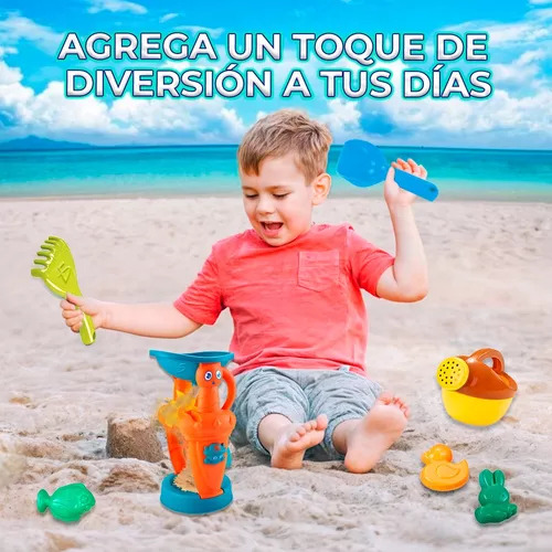 Set Juguetes Playa Molino Arena Grande Con Accesorios Niños