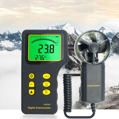 Anemômetro Digital, Medidor De Velocidade De Fluxo De Ar, Me