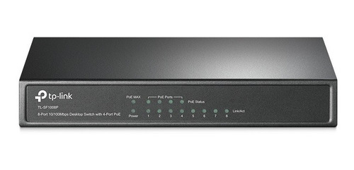 Imagen 2 de 5 de Switch 8 Puertos Tp-link Tl-sf1008p Poe Escritorio 10/100mbp