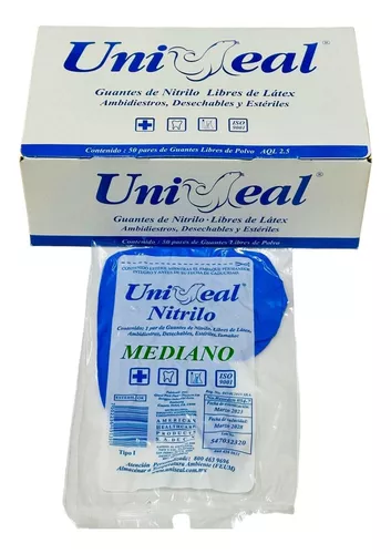 GUANTES DE NITRILO NEGRO C/50 PARES. UNISEAL