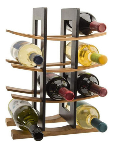 Soporte De Botella De Vino Rack Crafts Mapeop Marrón