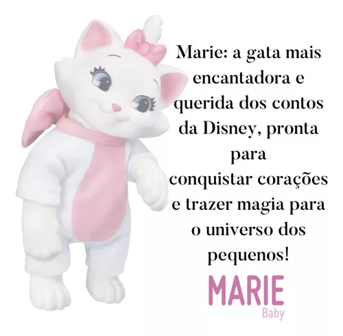 ELKA Brinquedos - Marie Marie, é a gatinha mais linda e fofa da Disney. Ela  adora brincar e passear, pressione seu corpinho para baixo para vê-la  falar, são 5 frases diferentes!. Oi