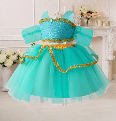 Disfraz / Vestidos De Pincesas Disney Jazmin T 2-3