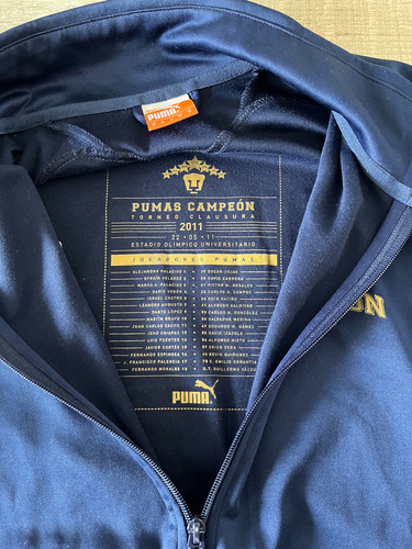 Chamarra Pumas Unam, Puma, Campeones 2011, Edición Limitada (Usado)
