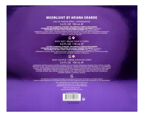 Perfume Ariana Grande Moonlight Para Mujer, 100 Ml, Set De R