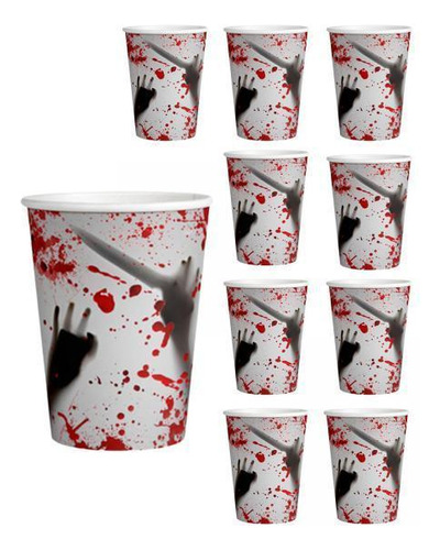 6 X 10 Vasos De Papel Desechables Para Fiestas De Halloween,