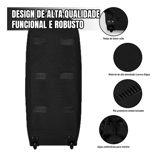 Mochila De Viagem Grande 80l Com Rodas Resistente Impermeáve