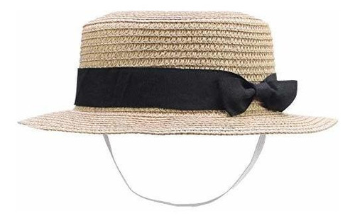 Sombreros - Ifsun Straw Sun Hat Kids Boy Girls Boater Summer