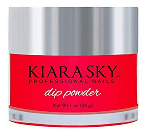 Esmalte - Kiara Sky Dip Powder. Red Hot Glo Long-lasting And