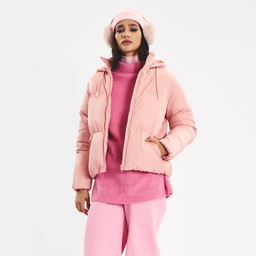 Campera Mujer Inflada Capucha Uma Puffers