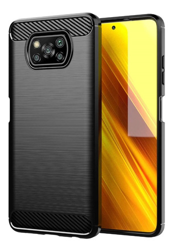 Funda Carbon Compatible Con Xiaomi Pocophone Poco X3 Nfc Pro