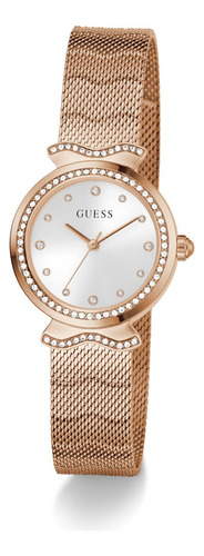 Reloj Guess Mermaid Mujer Oro Rosa Fondo Plateado