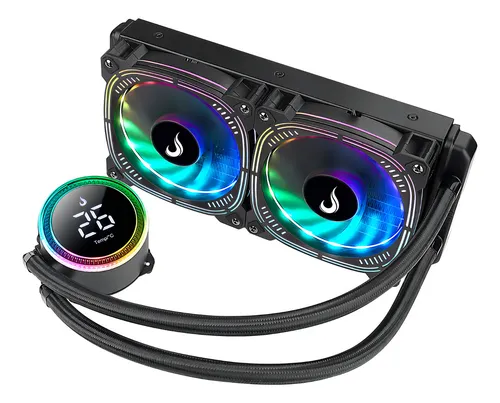 Water Cooler 240mm | Rise Mode | Aura Ice Black Argb