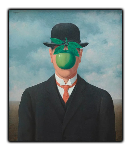 Magritte Poster Decorar Sala 50x60cm Obra O Filho Do Homem