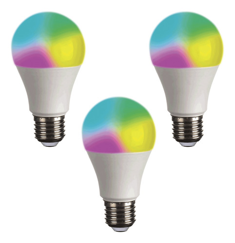 Nexxt Home Bombilla Smart Led Multicolor Pack 3