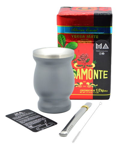 Kit Yerba Mate Copa Gris