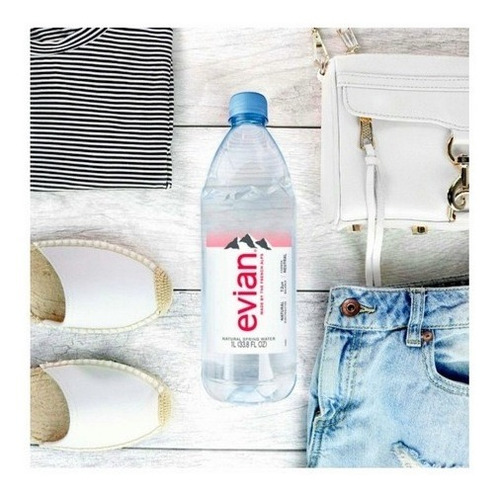Agua Evian Natural 12 Botellas De 1 Lt, Sin Gas.