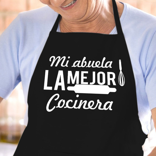 Delantal Estampado Mi Abuela - La Mejor Cocinera Regalo