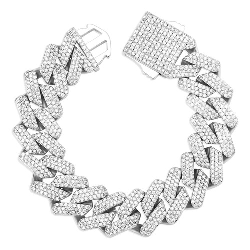 Topgrillz Pulsera De Eslabones Cubanos De Miami De 0.787 In,