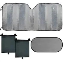 Comprar Kit 4 Cortinas Parasol Metalizado Trasera Enrollables Latera