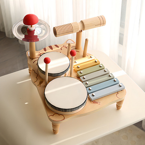 Juego Didáctico Batería En Madera