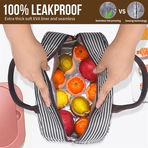 Thermomeal Lunch Box For Women Men - Cute Insulated Lunch Ba