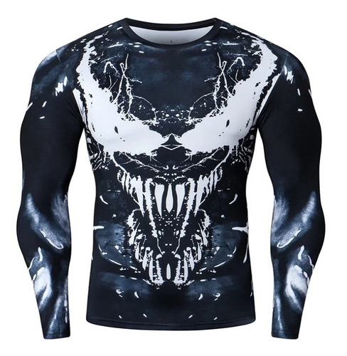 Franela Lycra De Compresion Venom Impresion 3d