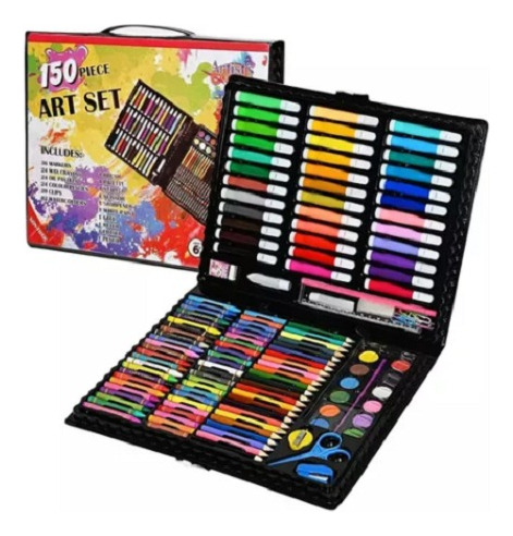 Estuche Set De Arte Para Niños 150 Piezas Colorear Pintar