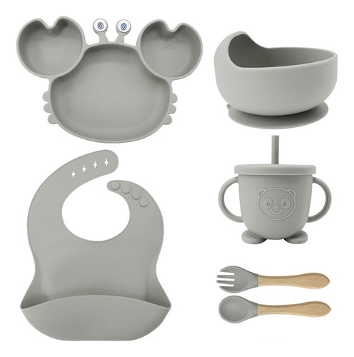 M Plato De Silicona Para Bebés Con Forma De Cangrejo,