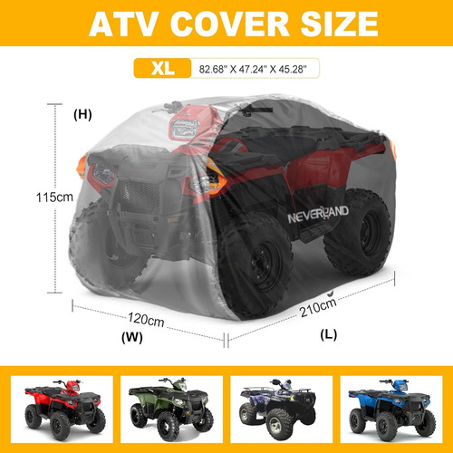 Funda Para Atv Neverland, Resistente, Impermeable, Xl