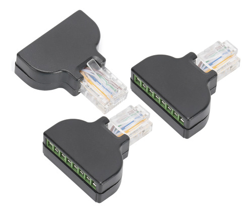 Conector De Terminal De Tornillo Rj45 A 8 Pines, 3 Juegos De