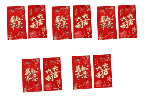 Papel Para Sobres Hong Bao Gift De Año Nuevo, Color Rojo Bro