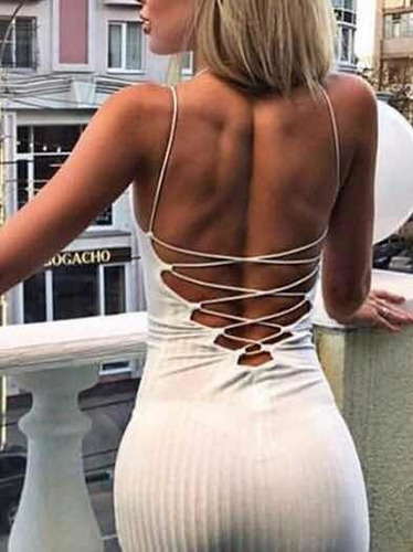 Vestido Bandage. Espalda Escotada. Tiras.