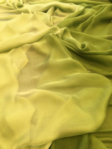 Imagen 3 de 7 de Gasa De Seda Natural Estampada Importada - Diseños Degradé