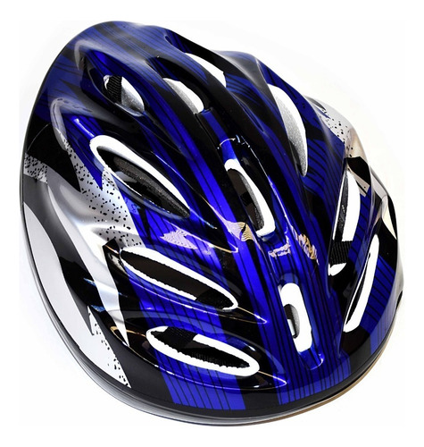 Casco Protector De Lujo Para Bicicleta 10607 Color Azul Talle Grande