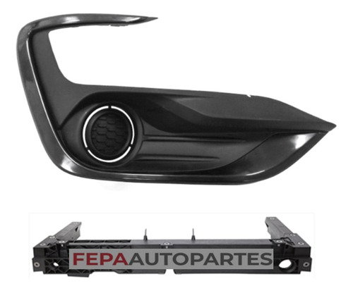 Grilla Rejilla Tapa Faro Auxiliar Ford Ka 19 / 21 Ciega