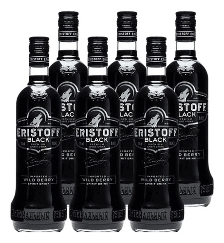 Vodka Eristoff Black 700 Ml Pack 6