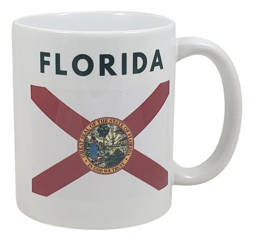 Palm City Products Florida Flag - Taza De Café De Cerámica D